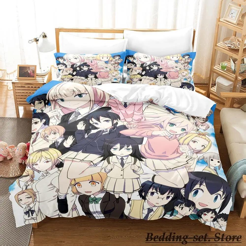 Watamote Bedding Set Single Twin Full Queen King Size Bed Set Adult Kid Bedroom Duvetcover Sets Anime parure de lit Bed