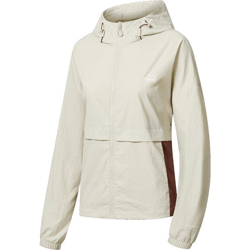Женская ветрозащитная куртка для бега с капюшоном Erke