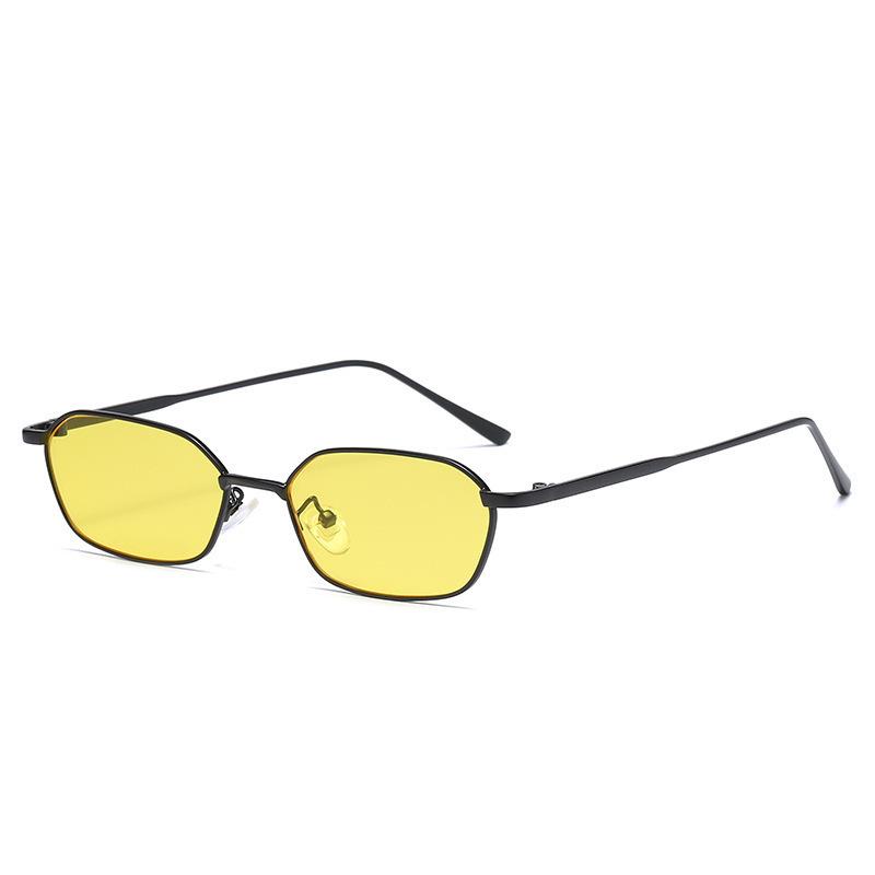 Small frame polygonal sunglasses, trendy metal sunglasses for both men and women, sunglasses