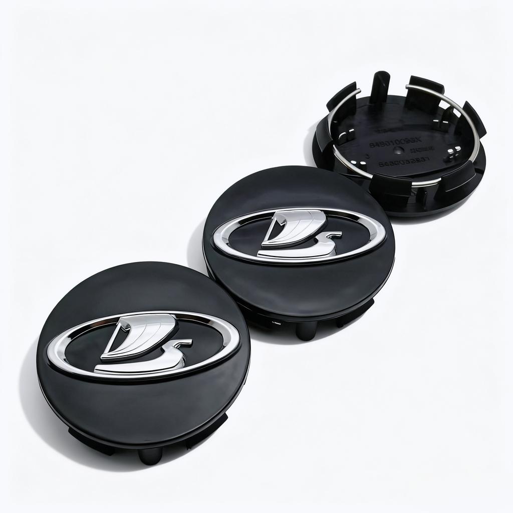4pcs Black Silver LADA Logo Emblem Car Wheel Center Caps 57MM 50MM Wheels Hub Cap Rim Hubcaps Dust Cover Replace Car Accessories