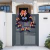 Halloween Spider Door Hanging Decoration with Bowknots Soft Cloth Cartoon Multi-legs Spider Wall Decor Wreath Party Supplies