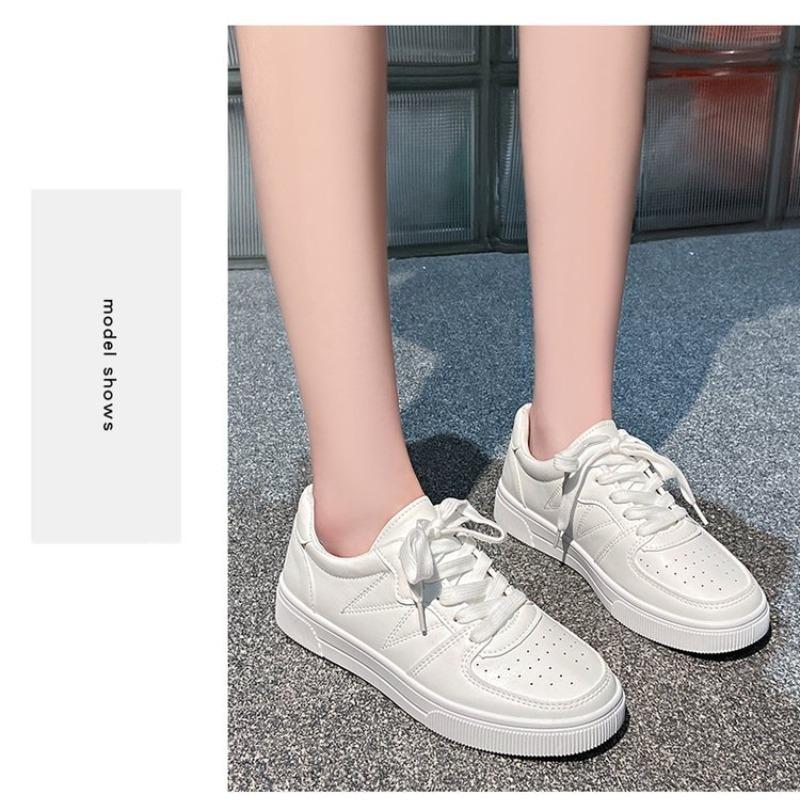 Fashion Women's Vulcanize Shoes Flat Classic Sports Lace Up Skateboard Board Shoe Walking White Running Sneakers