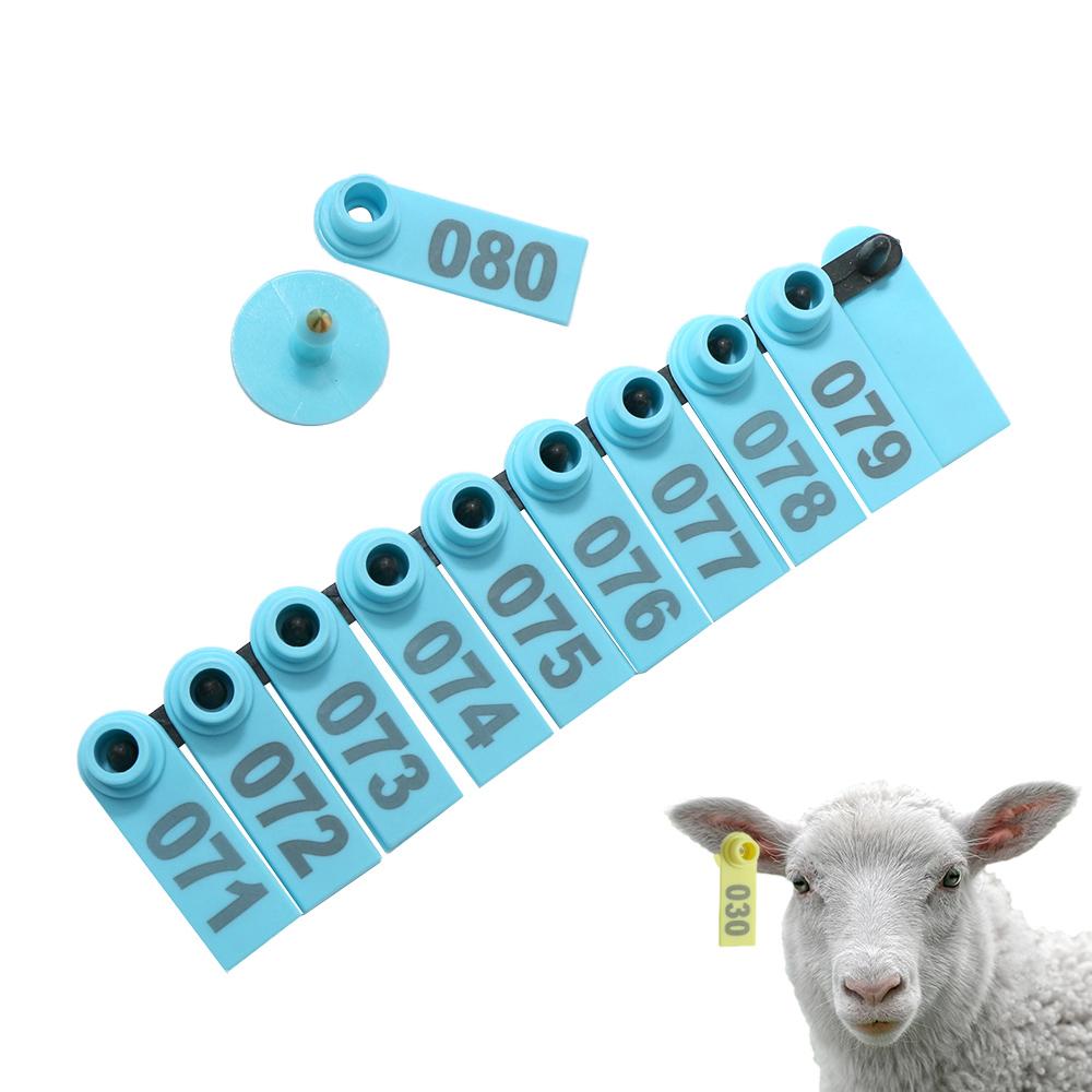 100 Pcs Sheep Pig Ear Marker Card Ear Tag Removal Pliers 2 Ear Tag Needle Livestock Tagger Applicator Animal Identification Kit
