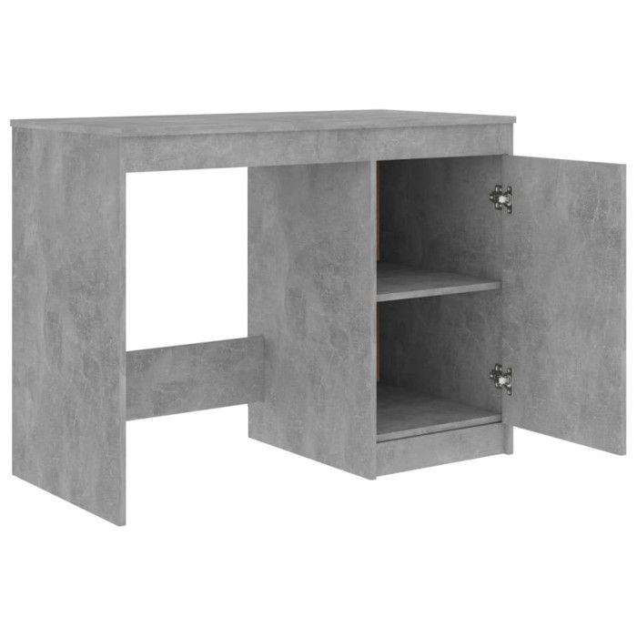 VidaXL Desk Concrete Grey 100x50x76 Cm Engineered Wood