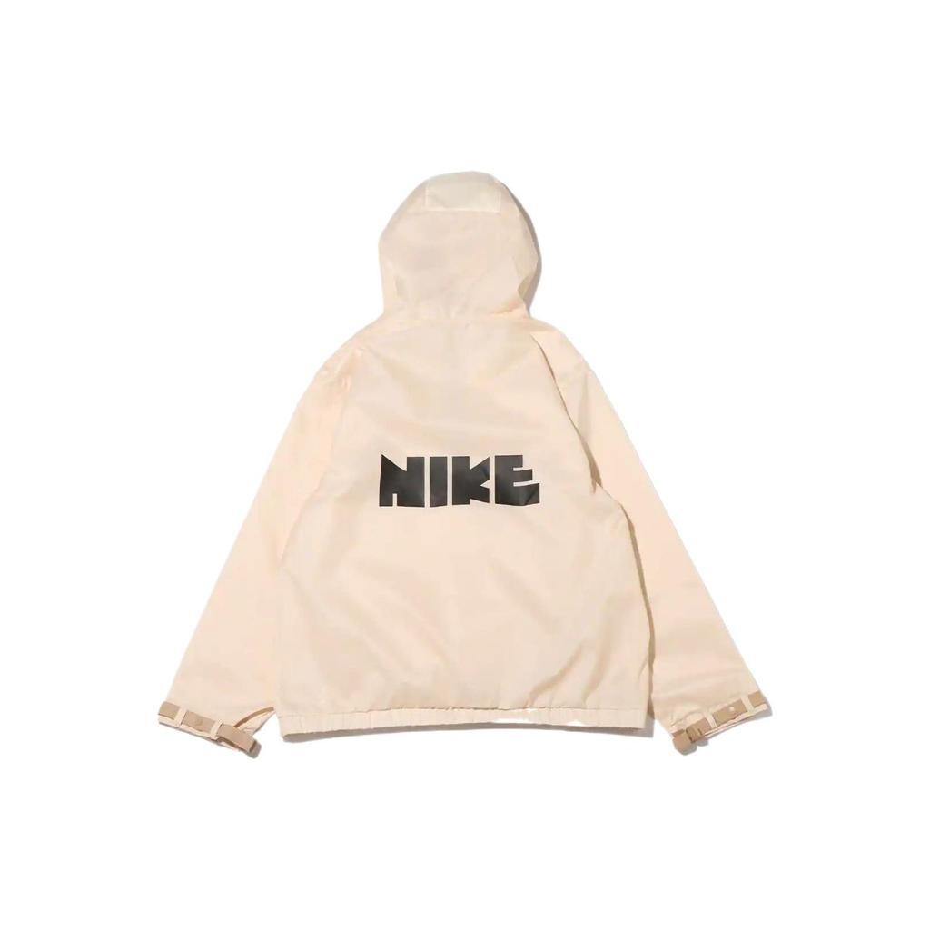 Nike X Atmos WMNS NSW Circa Series Buchstabenprint Half-Zip Hoodie Damen Hoodie Rosa Beige DM5264-219