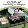 Stainless Steel Frying Pan Covers Barbecue Burgers Sandwiches Steak Pot Lids Rectangular Grill Basting Cover Cheese Melting Dome