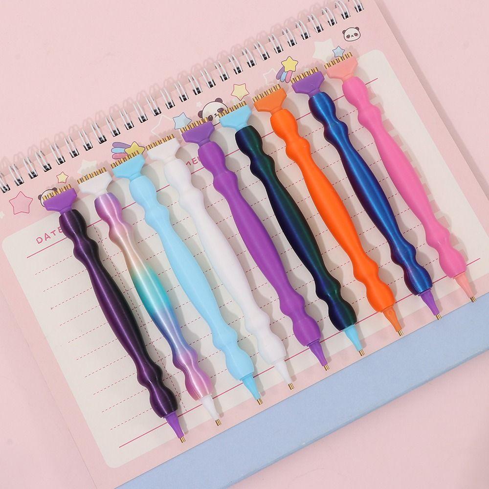 Zapasowe Końcówki do Długopisów Zestaw Długopisów do Malowania Diamentowego 5D DIY Rzemiosło z Wielofunkcyjnymi Plastikowymi Końcówkami Gwintowanymi Długopisy do Wiercenia Punktowego