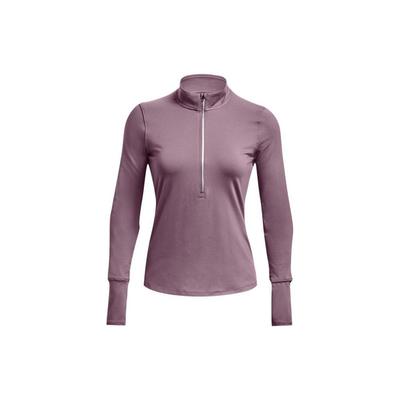 Solid Color Zip Running Sports Slim Fit Stand Collar Long Sleeve T-Shirt Women Tops Purple 1379349-500