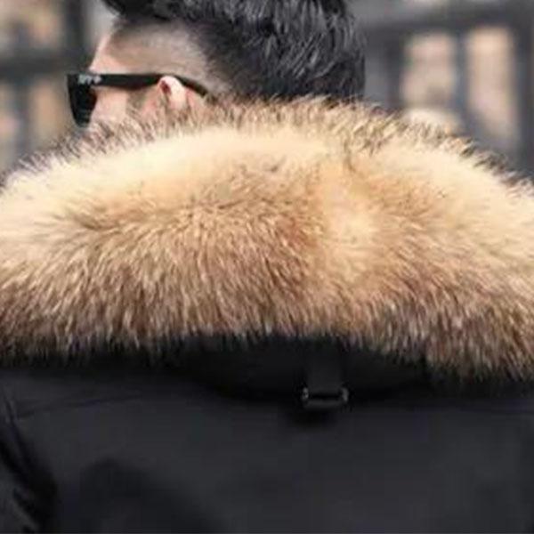 Winter High-end Warmth Imitation Fur Raccoon Fur Liner Mid-length Mink Fur Plus Velvet Thick Mink Casual Men's Clothing Parka Coat