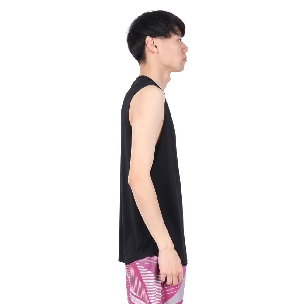 EGOZARU Basketball Wear One-Point Dual Logo Sleeveless Shirt EZSS25UNT001C001 (Black/L/Men's, Women's)