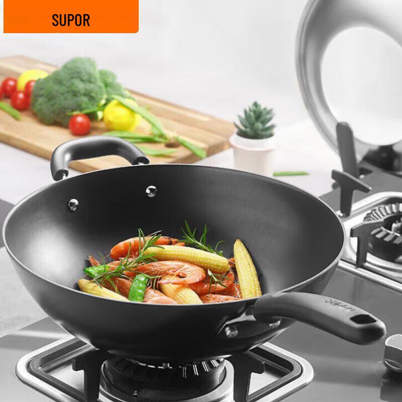 Supor 32CM Cast Iron Wok