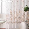 1PC NAPEARL Orange Flower Printed White Tulle Curtains for Bedroom Window Screen Panels Sheer Living Room Kitchen Home Decor