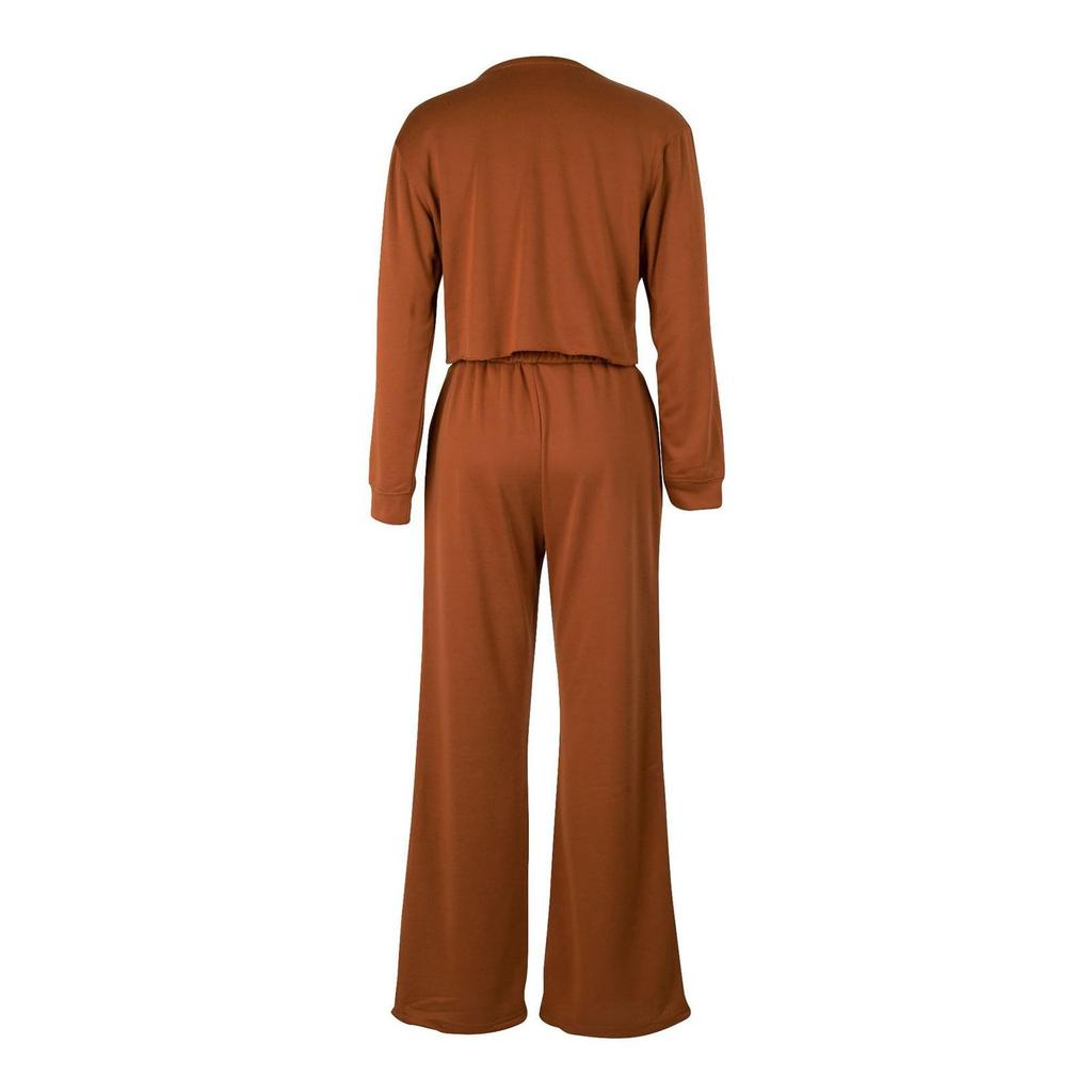 Women's Sportswear Casual Thick Color Two-piece Set Long Sleeved Sweatshirt Set