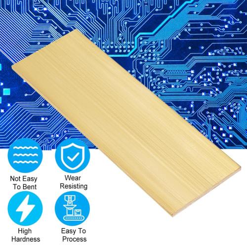 OLYCRAFT Brass Sheet, 154x50x3mm, Metal Plate for DIY Projects, Pure Copper Sheet, Brass Sheet, Metal Plate, Brass Copper Plate, for Crafts and Enamel