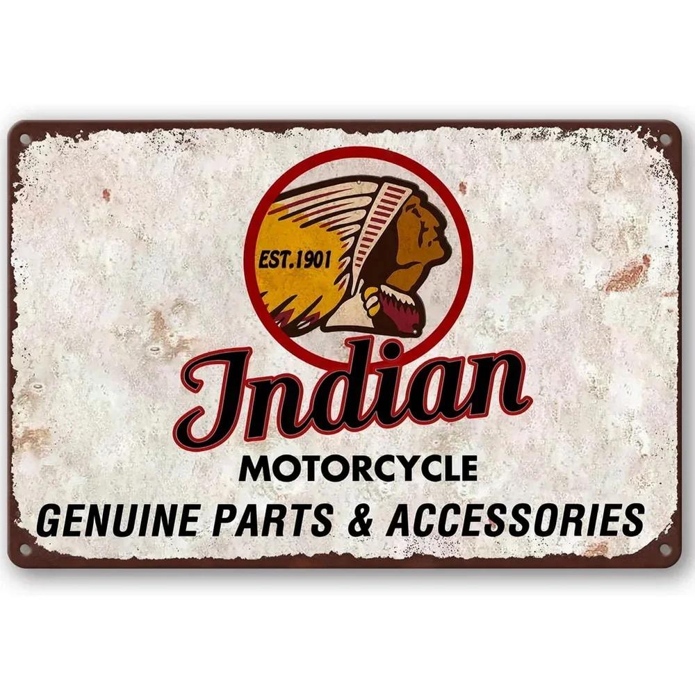 Metallblechschilder Indian Motorcycles Scout Gegr. 1901 Dekoration Eisen Farbe G Metall Dekorative Wandkunst Vintage Schilder Garage Club Bar