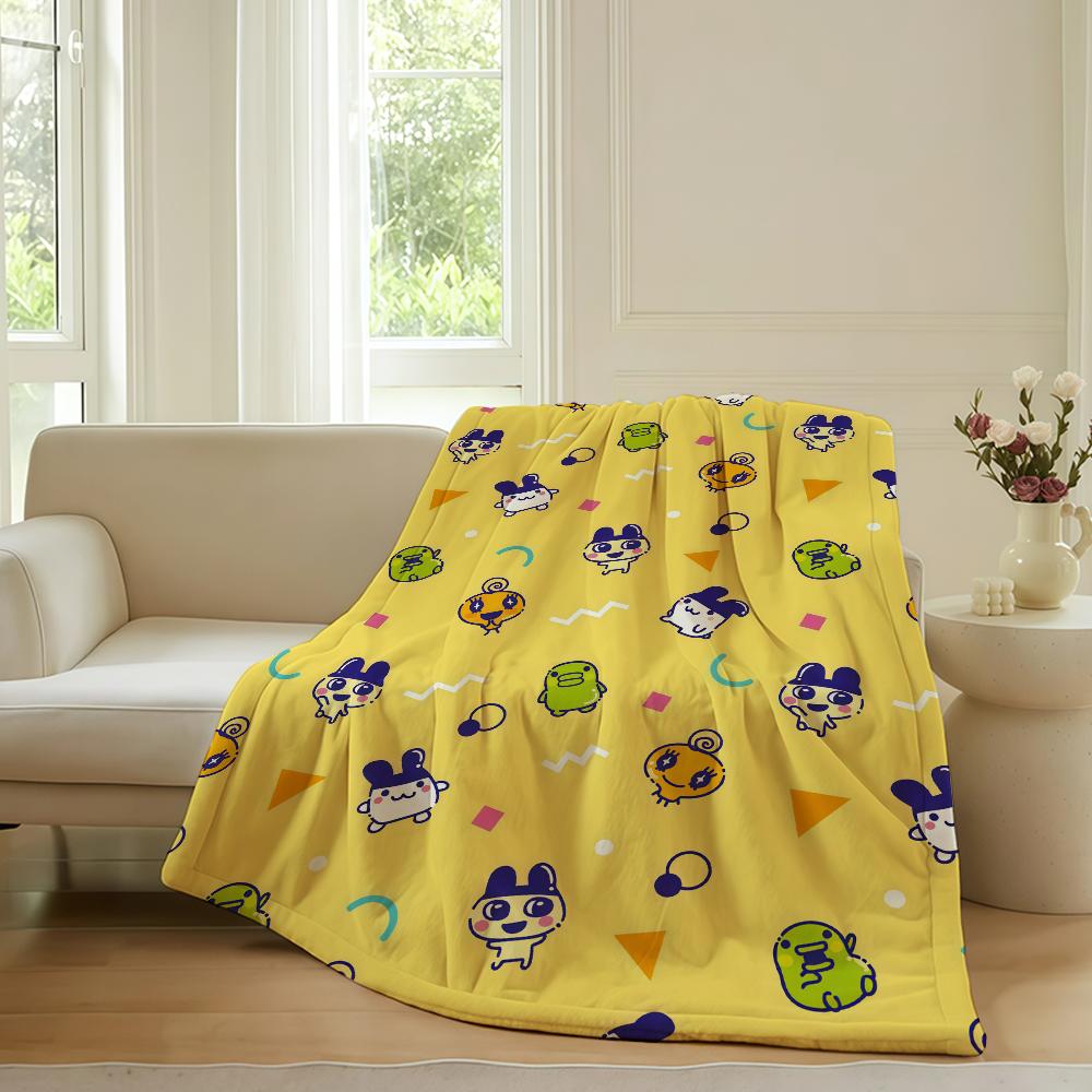 

Cartoon cute T-TamaGotchiS Blanket For Sofa Office Bed Plane Travel Sleep Read Relax Camping Soft And Warm 75cmx90cm