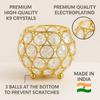 Pack of 2 Tea Light Crsytal Candle Holder - Pooja Diya Decoreation Items for Home Diwali Brass Puja Item Unique Christams Diwali Gift