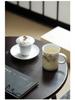 Exquisite Mutton Fat Jade Office Tea Cup Set with Lid & Filter