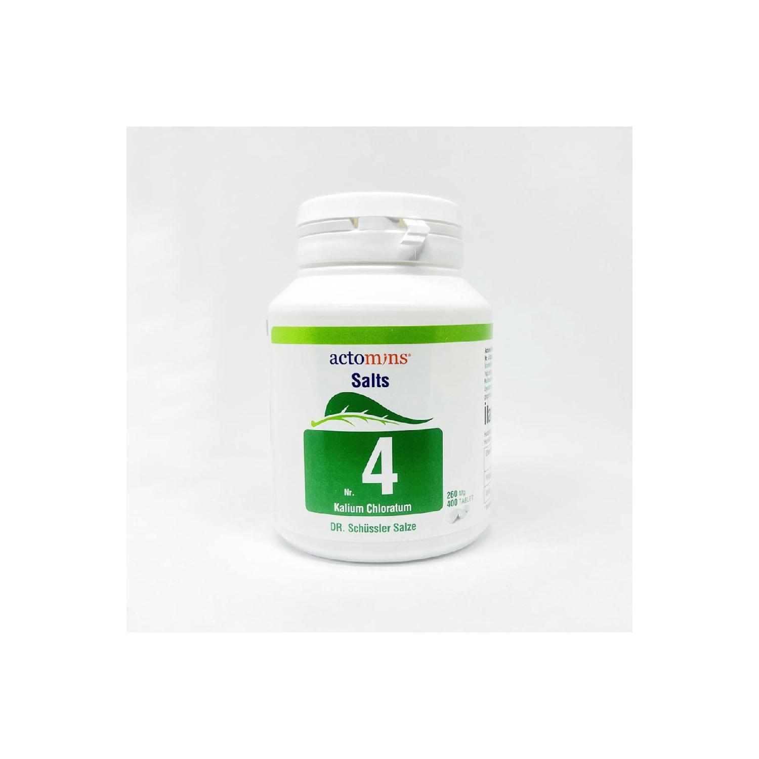 

Salts Actomins Nr: 4 | Kalium Chloratum | 400 Tablets