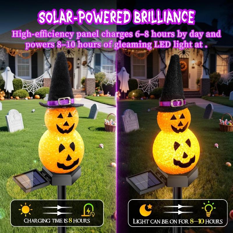 Halloween Pumpkin Solar Garden Light, Festive Garden Light Decoration for Pumpkin Light for Outdoor Pathway, Lawn, Yard