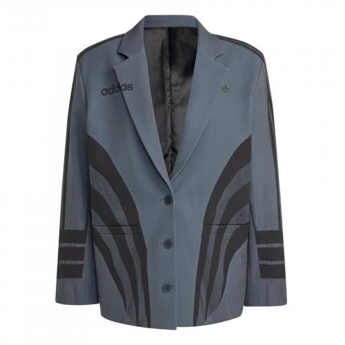 Adidas Blazer De Manga Larga Para Mujer Cm Gris