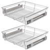 Built in Drawer Basket Slides 2 pcs Silver 600 mm