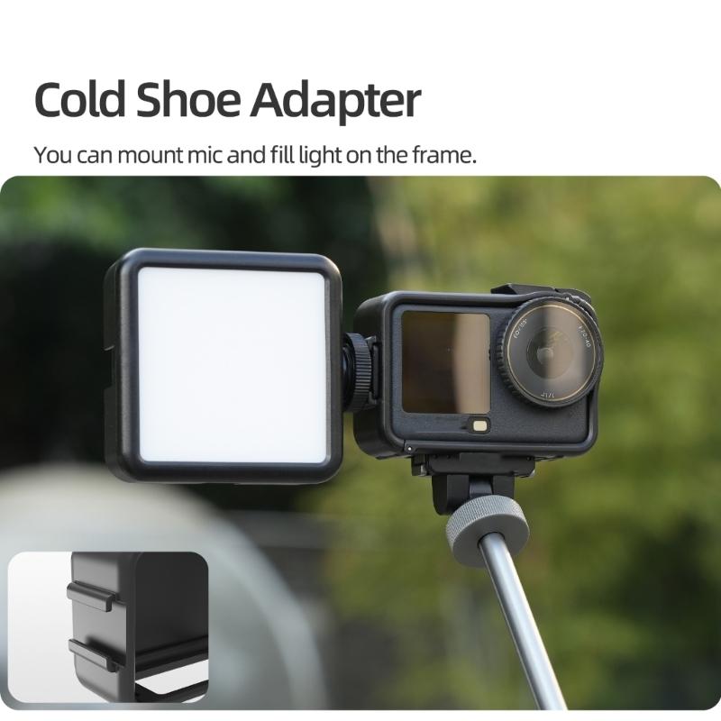 Quick Release Cage For Action 6 Camera Frame Includes AntiGlare Shield Accessory Mount Durability ABS Construction