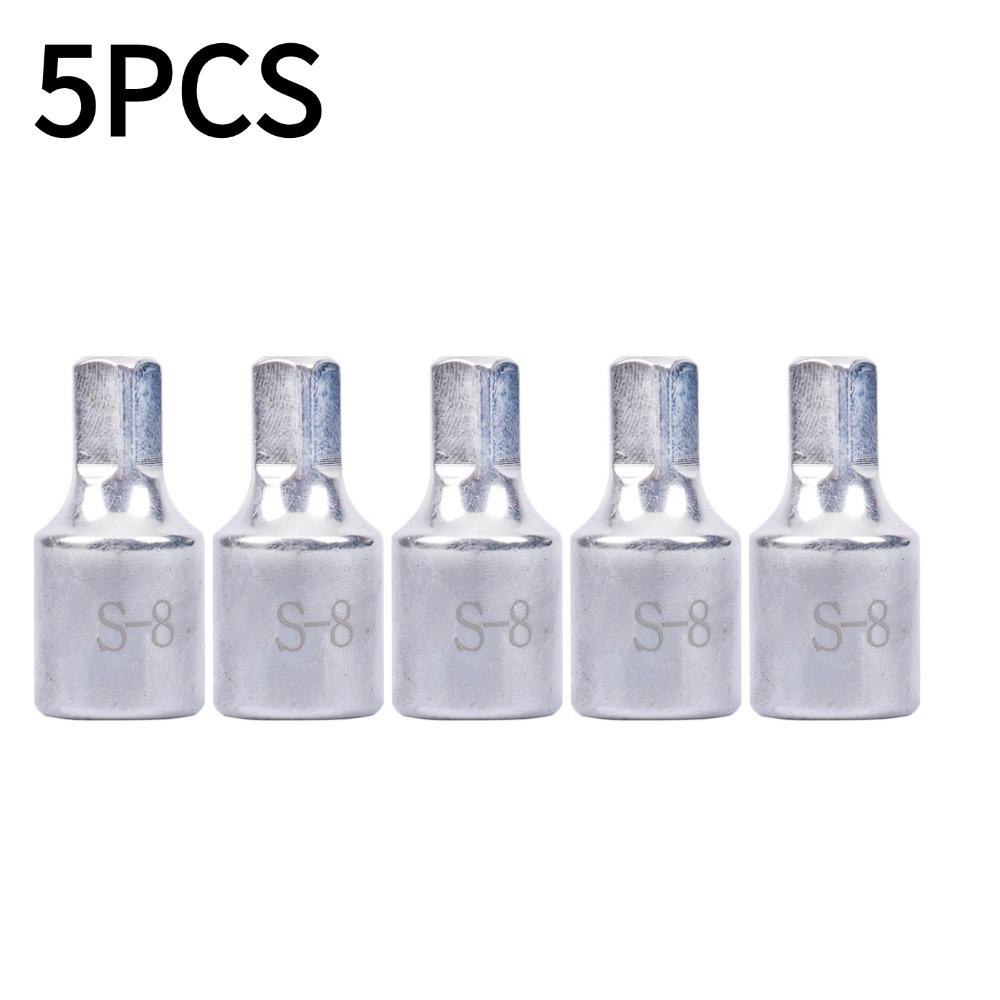 1/2/3/4/5/10 Stück 5-Punkt 5-Zahn Ölwanne Schraubenschlüssel 8mm 3/8" Antrieb Vanadiumstahl Getriebeöl Ablasswerkzeug für Peugeot Renault