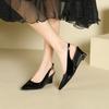 - Back empty slope heel high heels for women's summer new temperament pointed single shoes for women