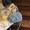 Handbag Retro Denim Bag Underarm Bag Washed Jean Bag Portable Spicy Girl Shoulder Bag  Shopping