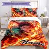 3pcs Demon Slayer1 Cover Set - Personalized Name, HD Printed Bedding with 1 Cover and 2 Pillowcases - Perfect for Home Decor, Easy Care