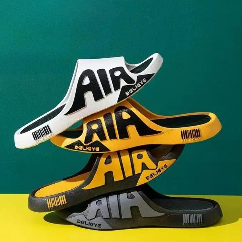 Fashion Summer Men's Slippers Sandals PVC Soft Sole Anti-slip Beach Shoes Bathroom Home Slippers Indoor Male Sandals Chanclas De Hombre