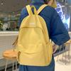 New Solid Color Backpack, Junior High School College Student Schoolbag, Leisure Travel Large-capacity Backpack