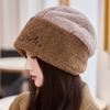 Hat Women's Autumn and Winter Lamb Fleece New Fleece Thickened Cycling Hat Cold-proof Windproof Ear Protector