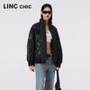 Jinyujie Damen Leichte Cropped Daunenjacke