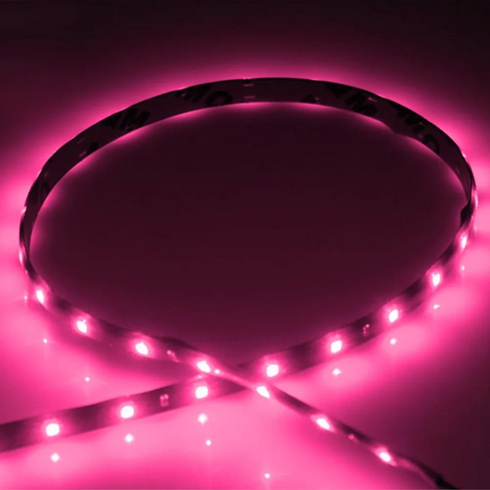 Led Strip Light Car Drl Lamp 12V Red Flexible Outdoor Waterproof 2835 Soft Night Lighting Decoration Bedroom Lights Strips Glow