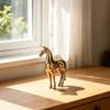 Vintage Mini Pferde Messing Figur Kleine Pferd Feng Shui Ornament Sammler Tier Statue für Büro Tisch Schreibtisch Kaminsims Te Haustier Dekoration
