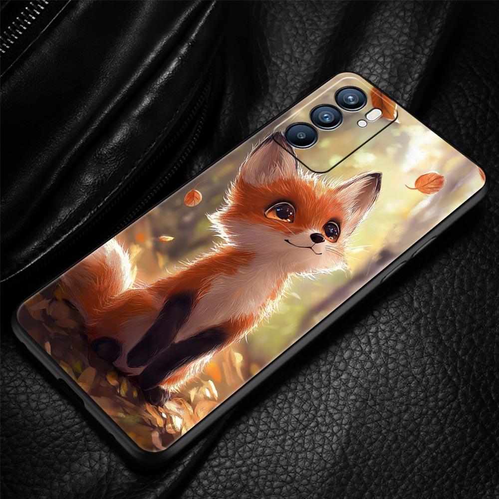 Etui na telefon Czerwony Lis Do Oppo A17 A31 A54 A57 A78 A79 A98 Find X5 X6 Reno 6 7 8 10 11 12 13 F Pro 5G Miękki Pokrowiec TPU Fundas Capas