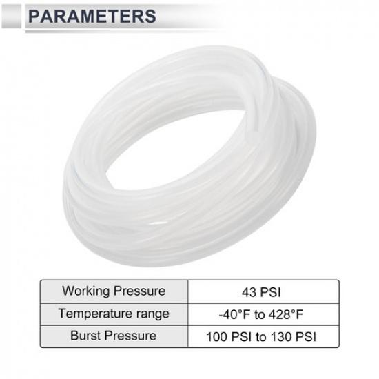 10FT 1/8" 3mm Innendurchmesser 2,5mm Wandstärke Silikon-Vakuumschlauch für Luft und Wasser Klar