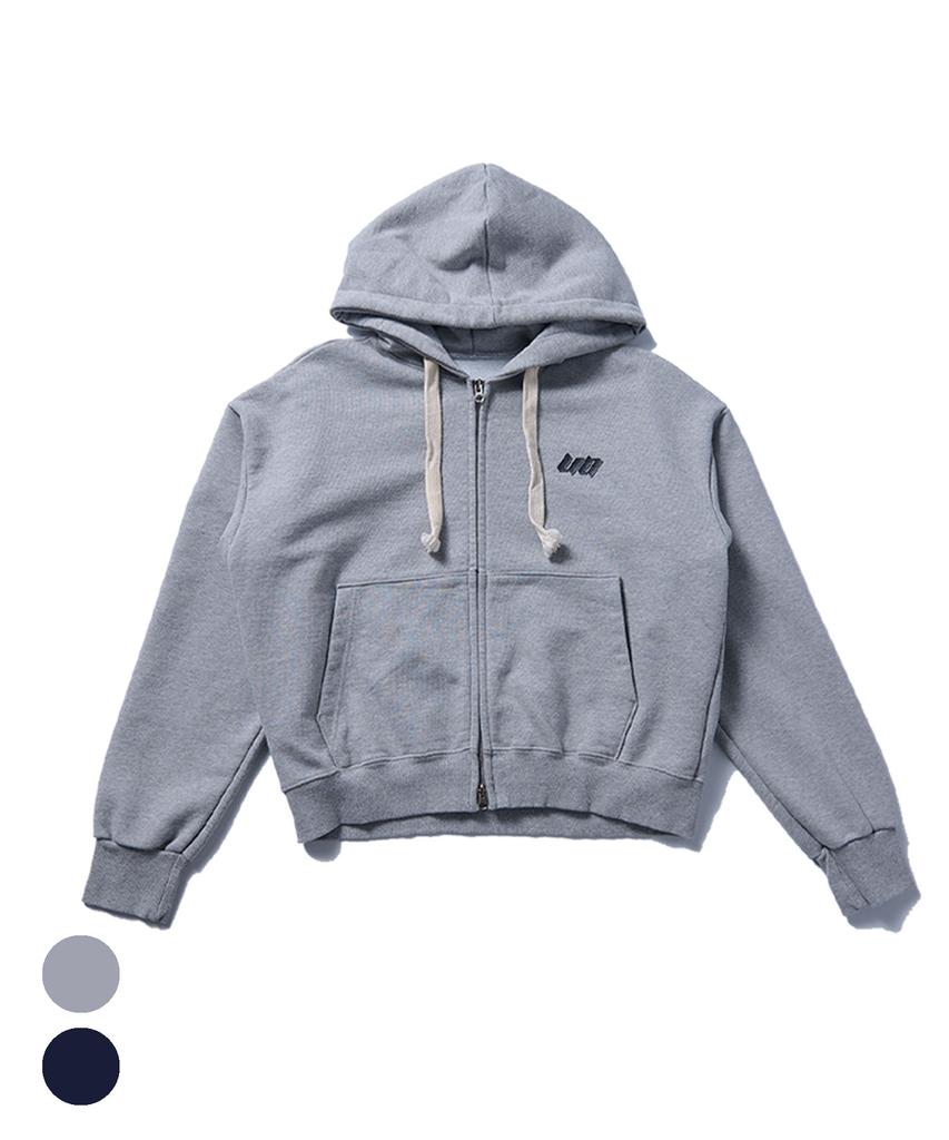 Ten Past Seven Heavy Sweat Crop Zip-Up Hoodie (2 Colors)