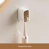 Wall-Mounted Punch-Free Dustproof Electric Toothbrush Holder and Organizer
