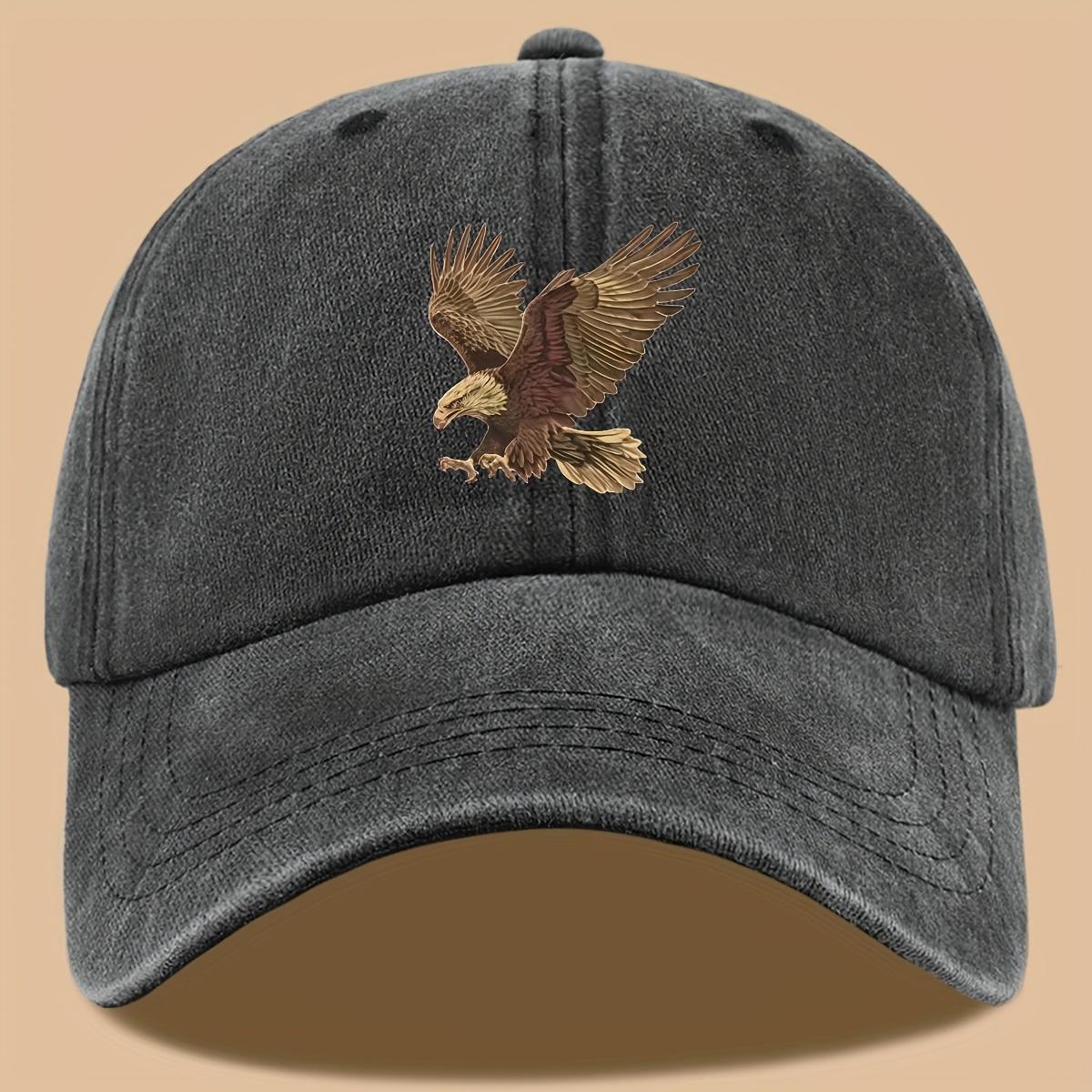 Freedom Outdoors Women's Coffee Eagle Print Baseball Cap, Adjustable For Both Men And Suitable For Hiking, Fishing, And Vacation Exploration Cm
