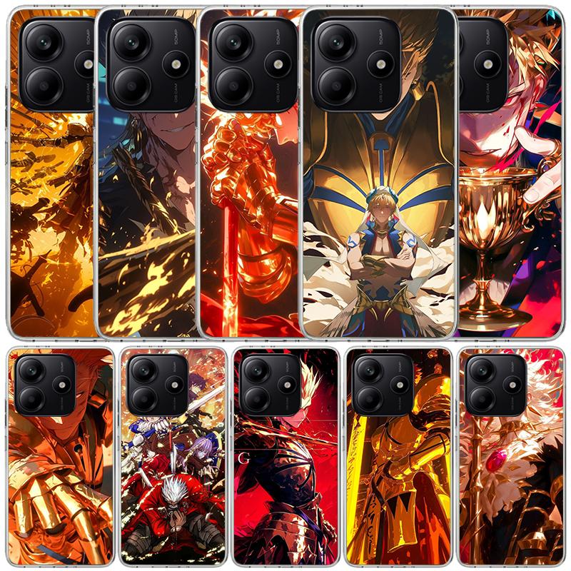 Fate Zero Stay Night Gilgamesh Phone Case For Xiaomi Redmi Note 15 14 14S 13 12S 12 Pro Plus 11S 11 11T 11E 10S 10 + Soft TPU Ba
