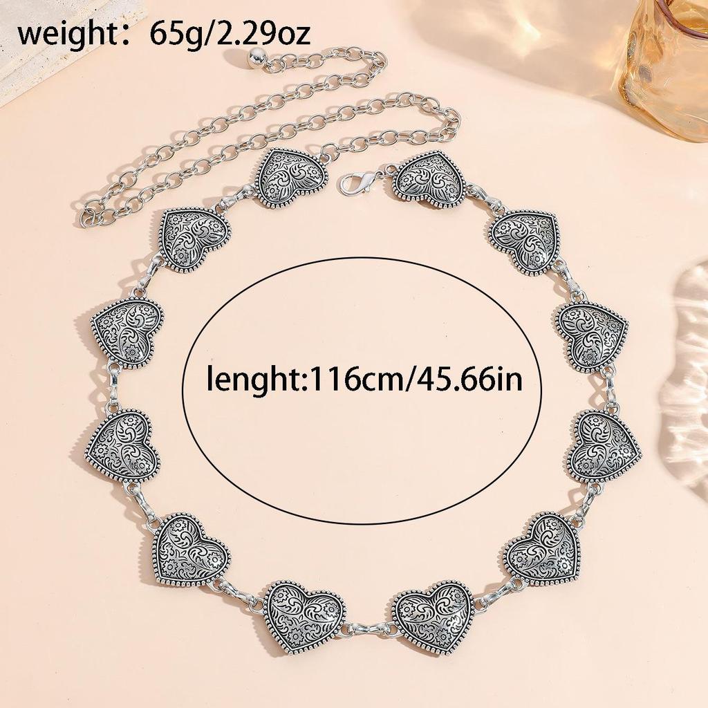 Bohemian Retro Metal Waist Chain for Women - Ethnic Style Body Jewelry