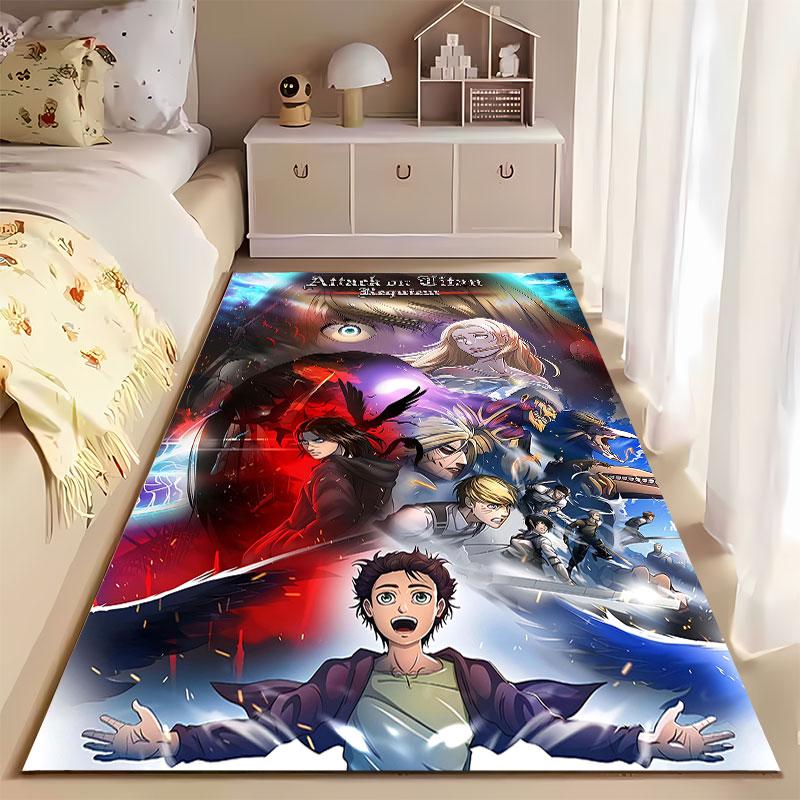 Attack On Titan Anime Art Carpet Suitable As a Non-slip Mat for the Living Room or Bedroom Sofa