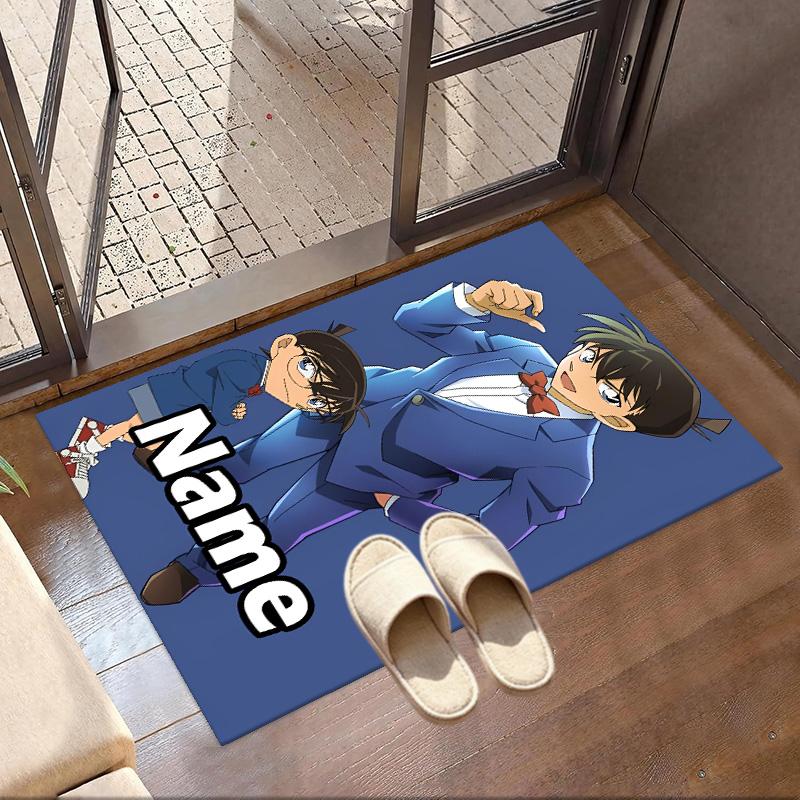 Benutzerdefinierter Name Personalisierter Detective Conan Druck Teppich, Vielseitiger Heimdekor Teppich, für Spielzimmer, Wohnung, Balkon, Eingangsbereich, Flur Geschenk