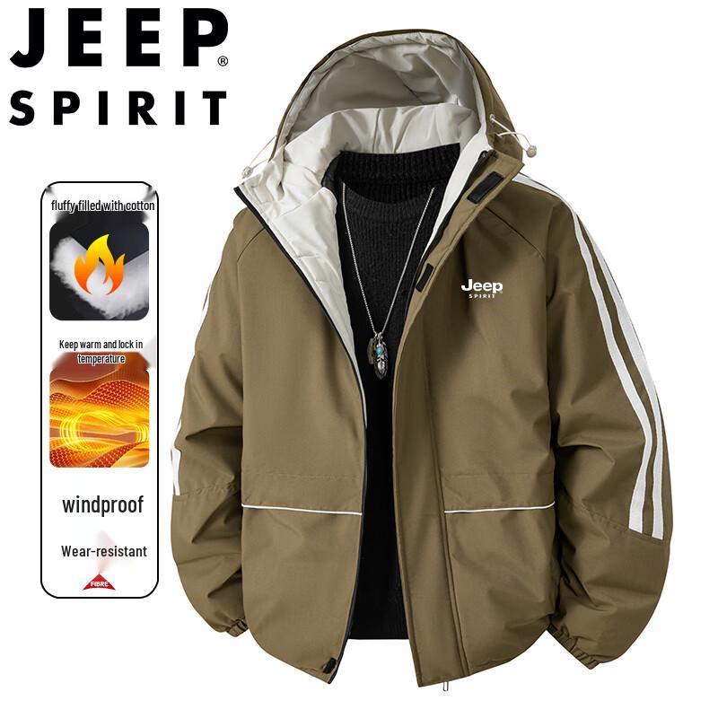 

JEEP SPIRIT Men s Autumn/Winter Hooded Padded Jacket M