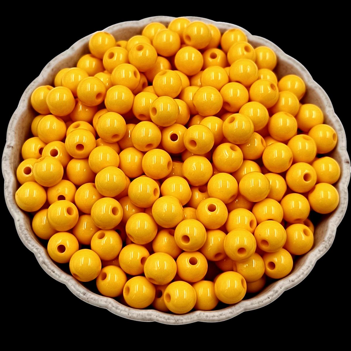 

50/100/200 шт., 6 мм, свободные бусины, фурнитура, акриловые бусины, ювелирные аксессуары, сделай сам, оптовая продажа, ожерелье, браслет, круглый многоцветный материал ручной работы 100Pcs оранжевый