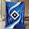 Hamburger SV Fußball Druck Flanelldecke, Weiche Warme Leichte Überwurfdecke für Sofa Bett Camping