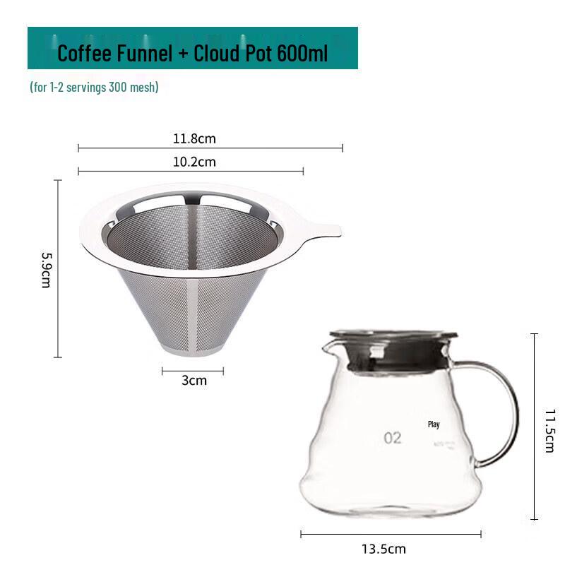 Reusable Cloth Pour Over Coffee Filter Funnel
